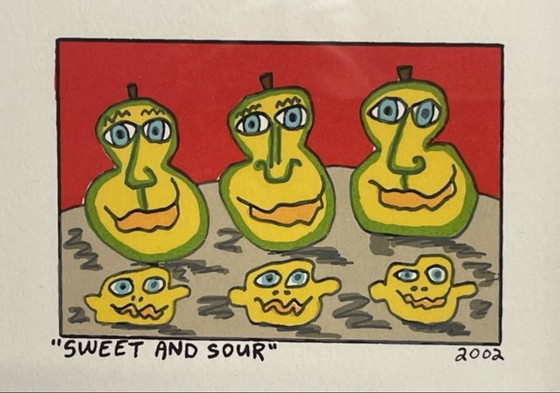 Image 1 of Original-Siebdruck von James Rizzi: "Süß und sauer, 2002"