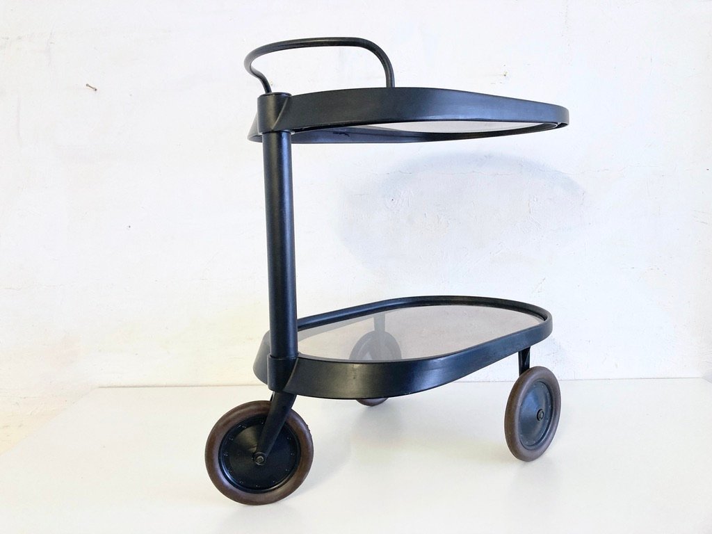 Alessi Emsta serving trolley, design by Enzo Mari, 1980s