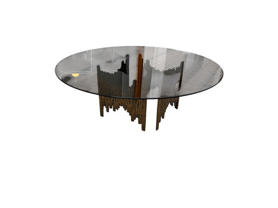 Image 1 of Tavolino da caffè brutalista in bronzo
