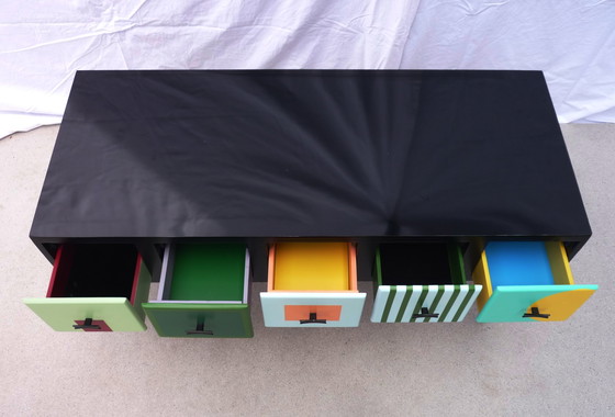 Image 1 of Vintage minicommode met 5 laden