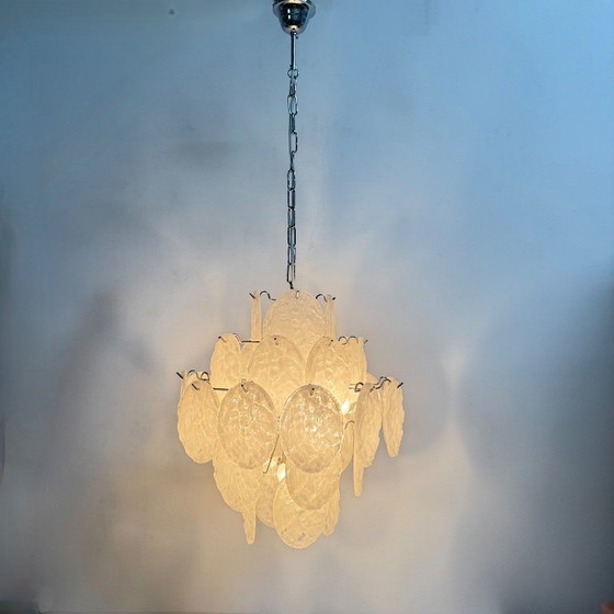 Image 1 of Mid-eeuwse kroonluchter met lucite schijven , 1970