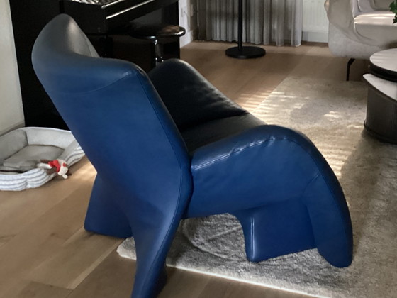 Image 1 of Cuir bleu Leolux Echnaton
