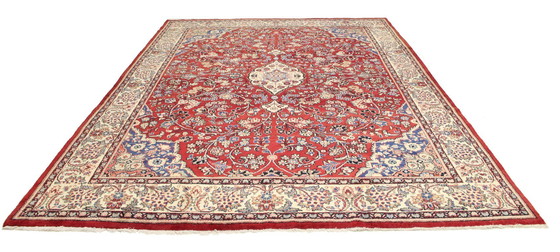 Image 1 of Original Perserteppich Sarough Mahal Rot 375 x 264 cm Top Zustand Klassik Alt