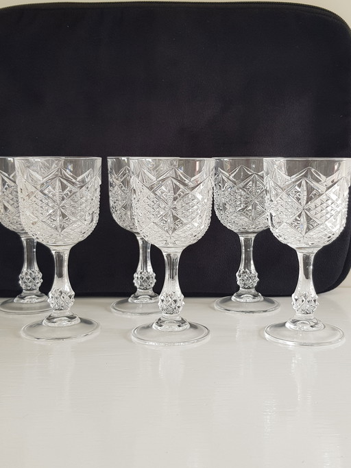 6x verre à vin Cristal D'Arques Palais Crystal