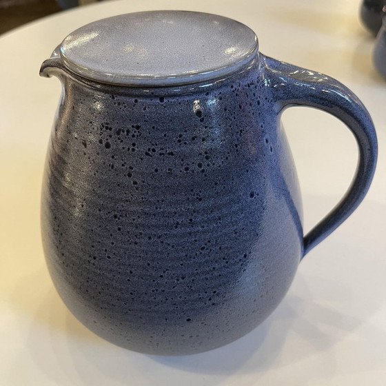Blue Glazed Ceramic Coffee Service by Bernard Thiran, 1970s, Set of 17 – Crockery, Design (photo 7 of 14)