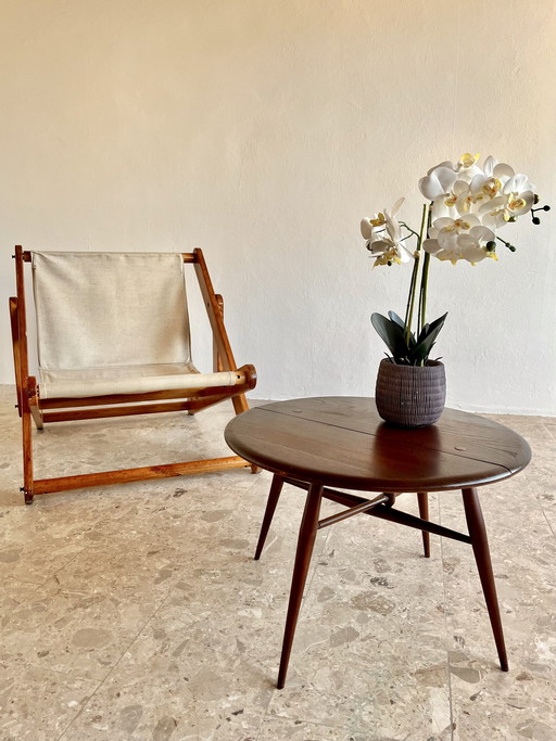 1x Table basse à abattants Ercol modèle 308 en orme et hêtre, années 1960
