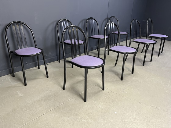 Image 1 of Set of Nr 222 Chairs by Robert Mallet-Stevens, 1980s, Set of 6