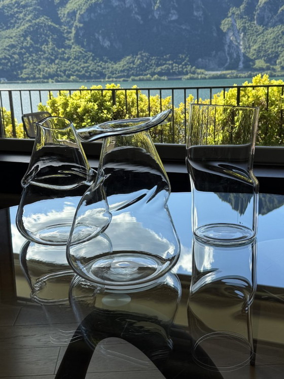 Drie grote vazen, Glas Italia, Piero Lissoni, geblazen borosilicaatglas (photo 2 of 8)