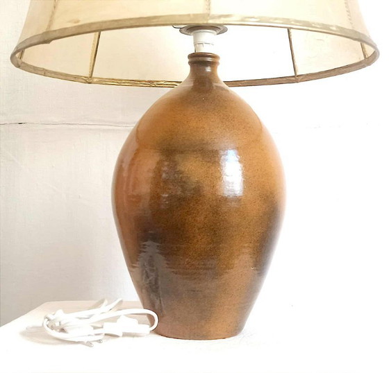 Image 1 of Lampada in terracotta e ceramica anni '70, altezza 69 cm