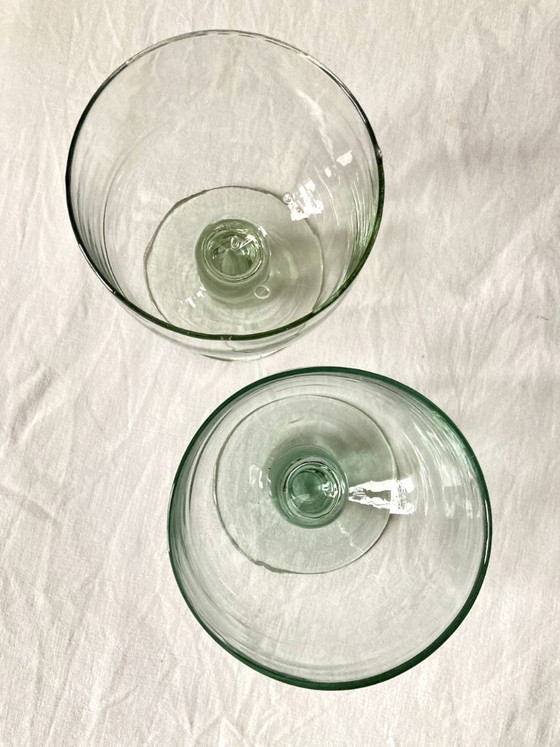 Coppia di calici in vetro soffiato artigianale – Bicchieri e caraffe (photo 7 of 9)