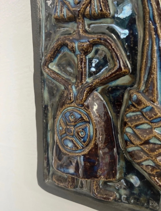 Image 1 of Placa de pared de cerámica de Søholm, Dinamarca