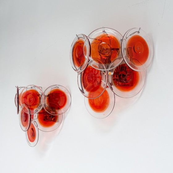 Set di 2 Applique italiane in vetro di Murano, anni '70 – Metallo (photo 2 of 15)