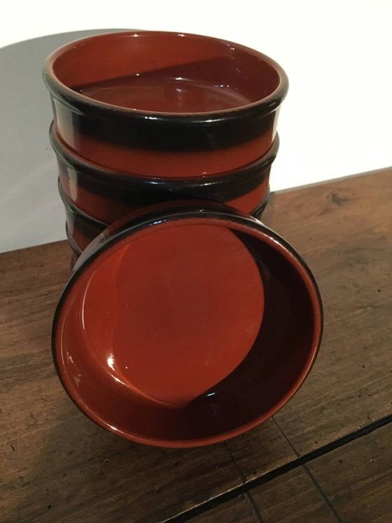 Set mit 6 Keramik-Ramekins – Geschirr, Porcelain, Ceramic, Vintage (photo 5 of 7)