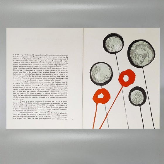 Image 1 of Alexander Calder "Derriere Le Miroir" n. 156 with Seven Lithographs by Maeght Editeur.
