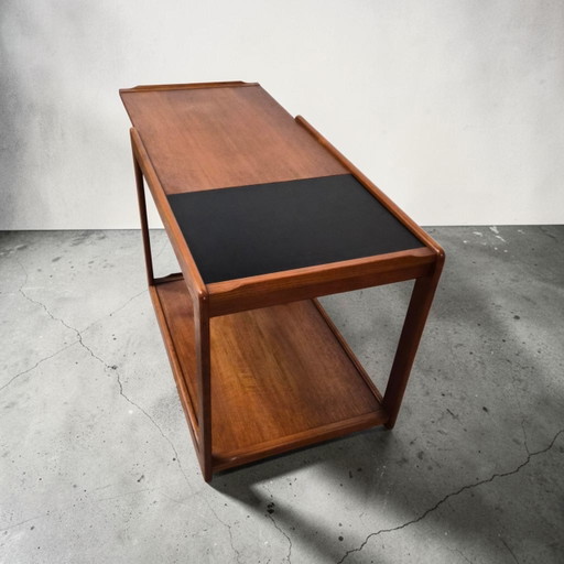 Chariot de bar en teck extensible, style milieu du XXe siècle, Danemark, années 1960 – serveerwagens, Wood (photo 2 of 9)