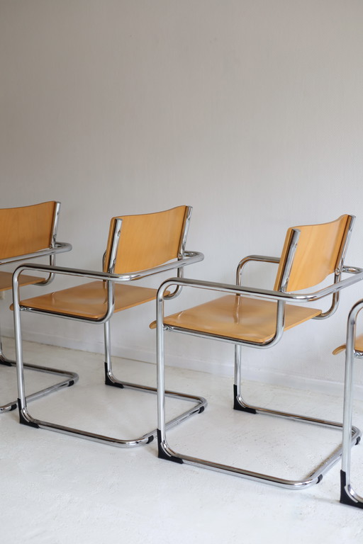 Set of 4 Plurima Italy dining chairs, 1970s