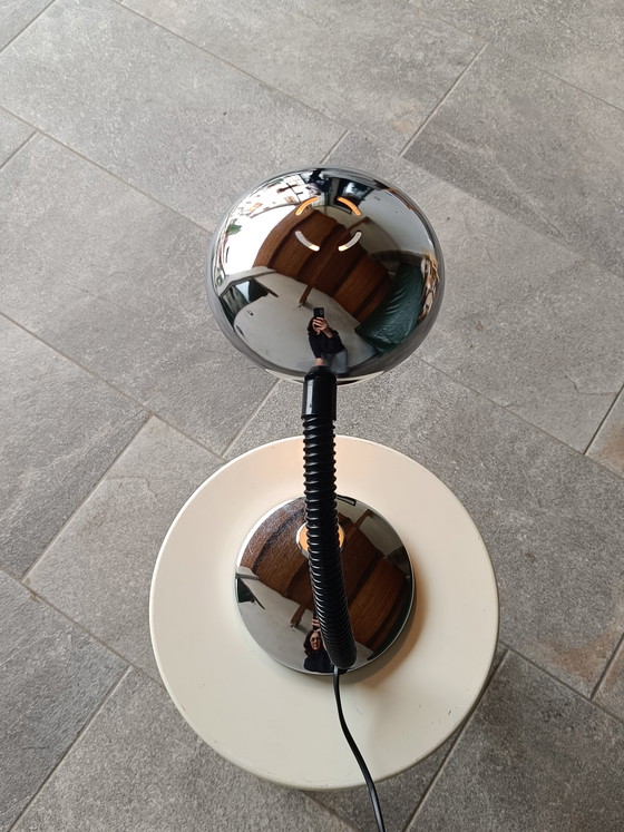 Image 1 of Lampe de bureau chromée style Space Age des années 1970 avec bras flexible