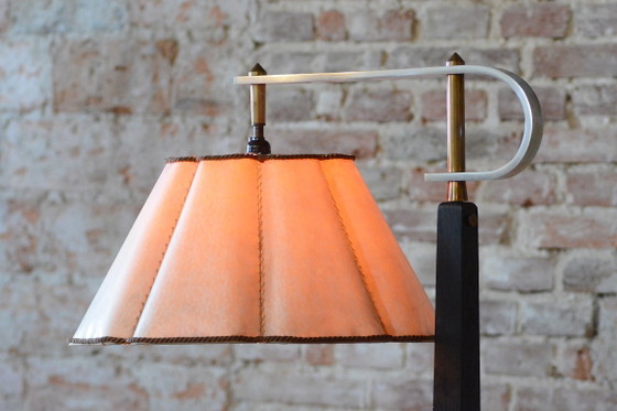 Restaurierte Art-Deco-Tischlampe, Kobaltglas, Opal-Lampenschirm, Tschechien, 1920er Jahre – Stehleuchten (photo 10 of 14)