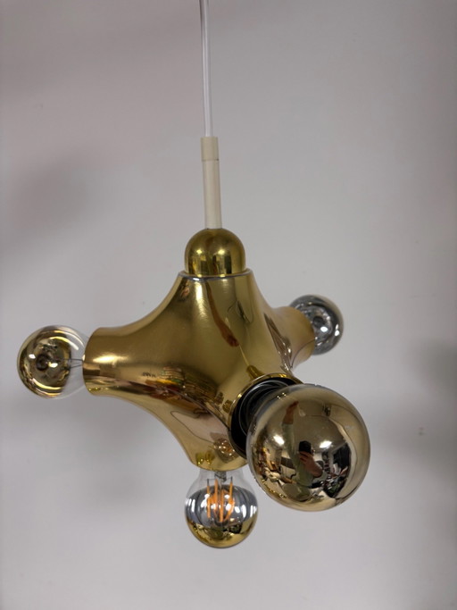 Suspension Vintage Cosack 'Gemini' Designer/Fabricant: Gebrüder Cosack Molécule-Atomique 1970s Or
