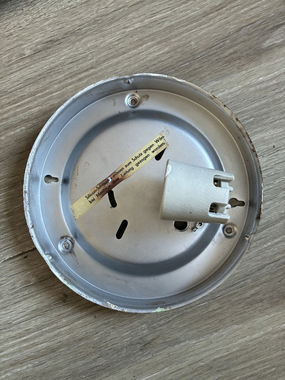 Pair of Peill & Putzler ice glass flush mount lights, 1960s, Ceiling lights, Transparent (photo 8 of 8)