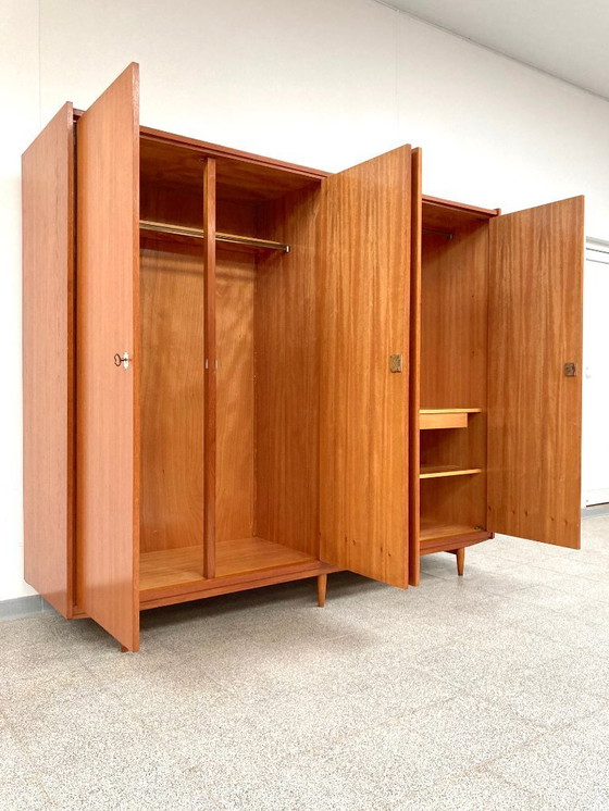 Image 1 of Vintage mid-century teak kledingkast 1960's
