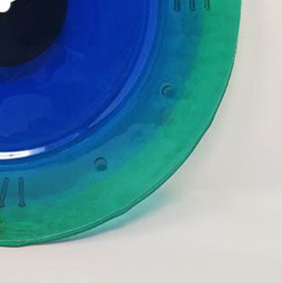 Image 1 of Moderne Murano-glazen wandklok uit het midden van de eeuw, uit het midden van de eeuw, van Cà dei Vetrai