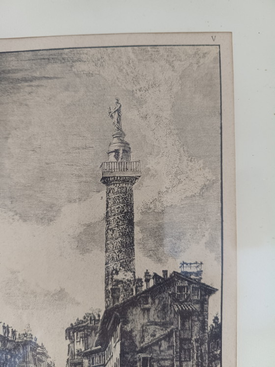 Image 1 of Stampa Roma Colonna Traiana Piranesi metà '900