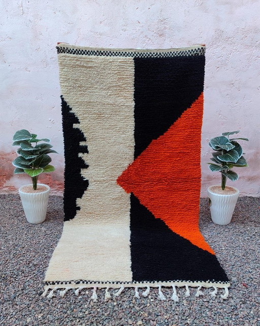 Berber wollen vloerkleed 100/250cm