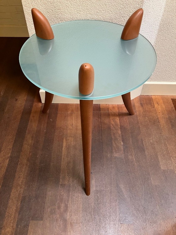 Mesa redonda de diseño italiano – Mesas auxiliares, Wood, Glass (photo 7 of 18)