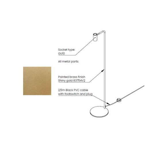 Image 1 of Frandsen FP Spot Stehleuchte Messing