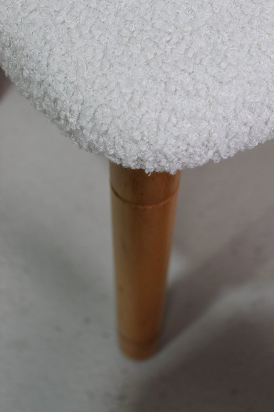 Image 1 of 4x vintage eetkamerstoelen - teddy en hout, jaren '70