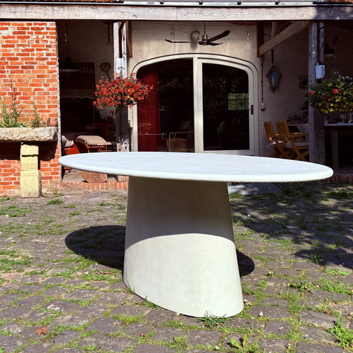 Handmade mortex dining table japandi style