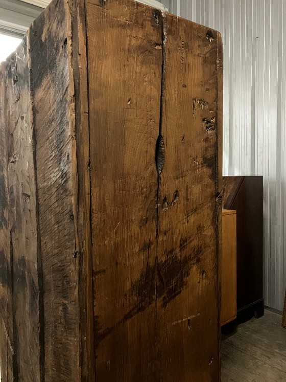 Antique wooden cabinet with metal fittings – Iron (photo 11 of 11)