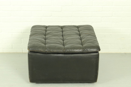 Image 1 of De Sede DS-11 Modular Lounge Set – Black Leather, 1970s Swiss Design