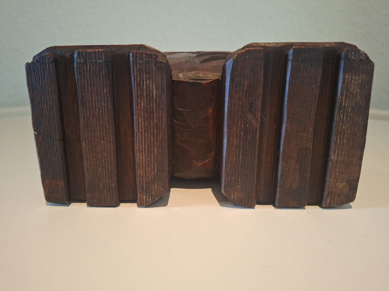 Unique Hand-Carved Māori Tekoteko Sculpture, Signed by Ropata (, Wood, Other, Brown (photo 8 of 13)