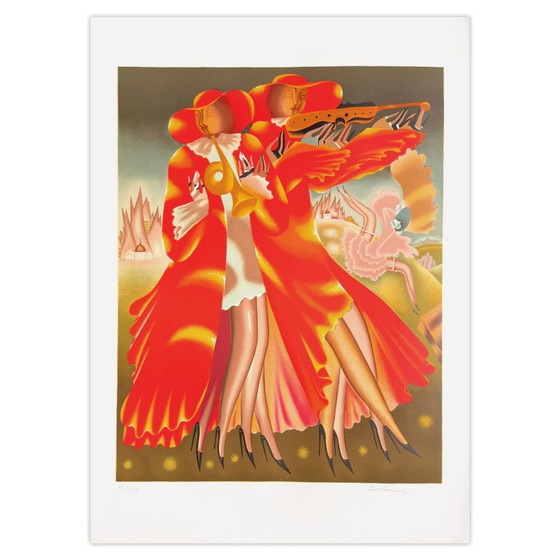 Edouard Zelenine ondertekende lithografie Les Musiciennes 1990 – Litho's & Zeefdrukken, Paper (photo 4 of 5)
