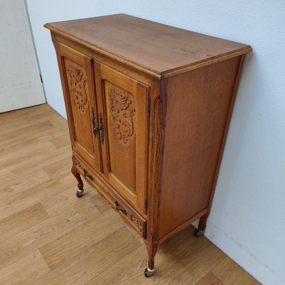 Image 1 of Meuble bar, armoire murale, buffet, commode de style Queen Anne rustique et vintage