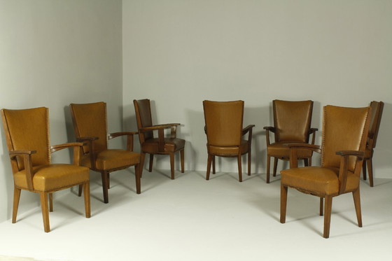 Image 1 of Sillones de H. Wouda para H. Pander & Zn., década de 1920, juego de 7