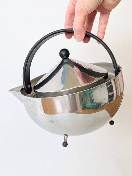 Tetera Bodum "Teaball" de Carsten Jørgensen, acero inoxidable, años 80 Memphis – Accesorios de cocina, Metal (photo 4 of 16)