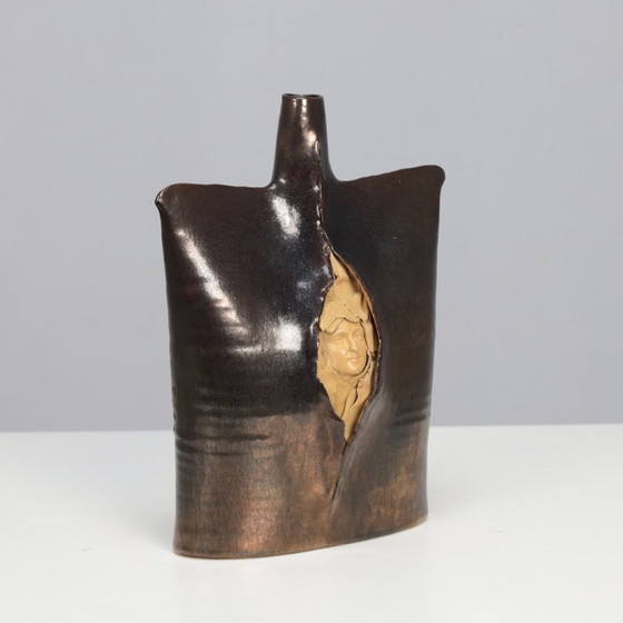 Image 1 of Ceramic Sculpture Vase signed TL, 1970s – Postwar European Studio Ceramics