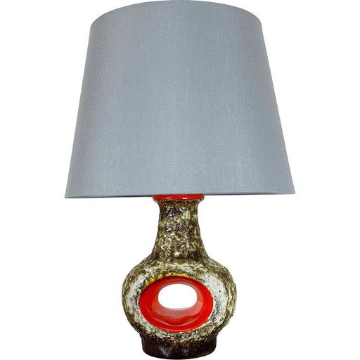Vintage fat lava ceramic table lamp by Dümler and Breiden, Germany 1970s
