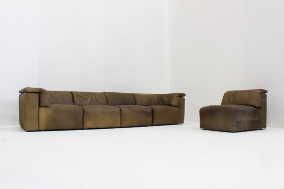 Image 1 of Divano modulare vintage in pelle di Straub, anni '70