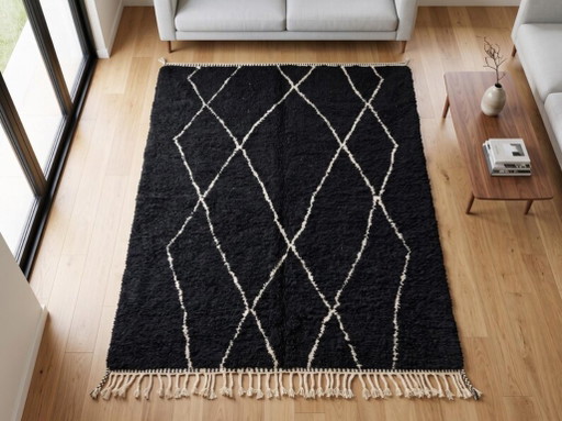Tappeto berbero marocchino in lana naturale, 250 cm x 200 cm – vloerkleden en tapijten, Wool