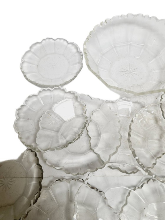 Duitse Biedermeier dessertset, jaren 1850, set van 13 – Tafelwaar, Glass (photo 13 of 17)