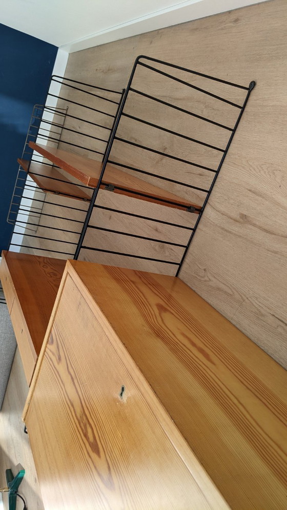 Image 1 of Set di corde Vintage Nisse - sistema di pareti modulari con 14 parti in pino/ciliegio