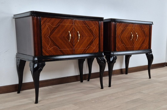Image 1 of Art Deco bedside tables "Vanity" from the land of the sun (Castrocaro Terme)