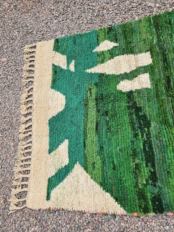 Image 1 of Marokkanischer Teppich aus Naturleinen, 200 x 150 cm