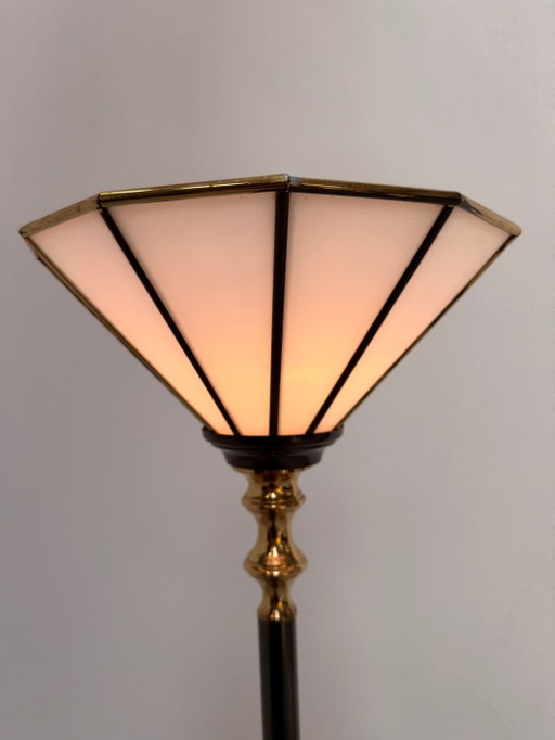 Art Deco Style Torchiere Floor Lamp – vloerlampen, Glass (photo 2 of 6)