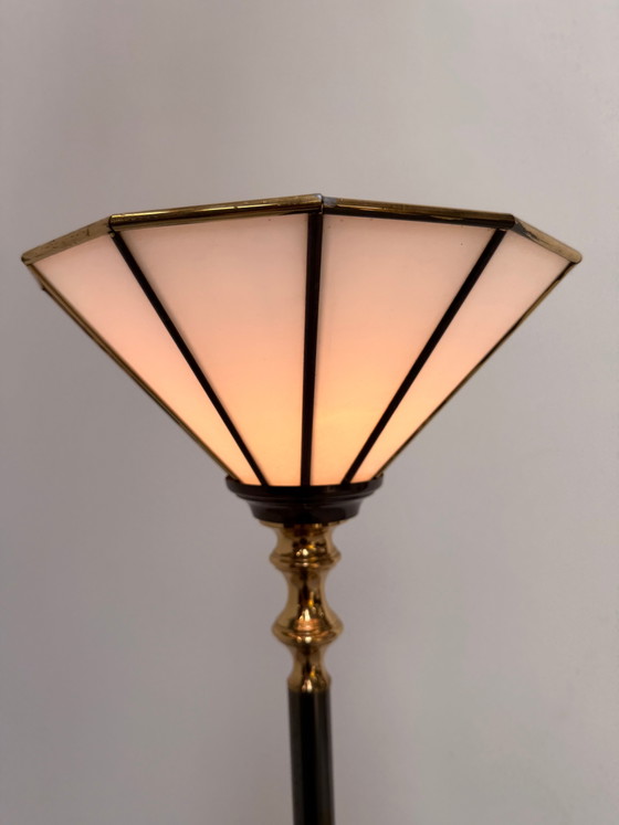 Art Deco Style Torchiere Floor Lamp – Floor lights, Glass (photo 2 of 6)