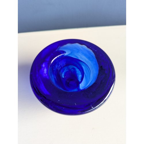 Kosta Boda glass bowl- swirl- aqua blue (photo 6 of 10)